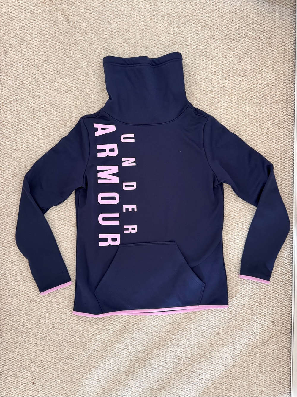 [NWOT] Under Armour Blue Athletic Hoodie with Pink Trim